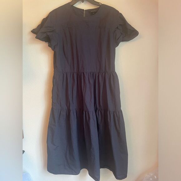 Who What Wear black poplin short sleeve dress with pockets XL - Picture 1 of 3